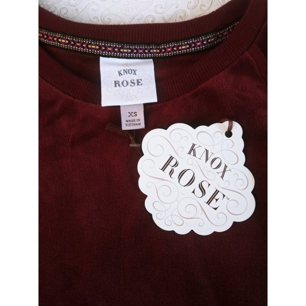 NWT Women's Knox Rose Soft Rib Knit Cuffed Long Sleeve Sweatshirt - Picture 8 of 9